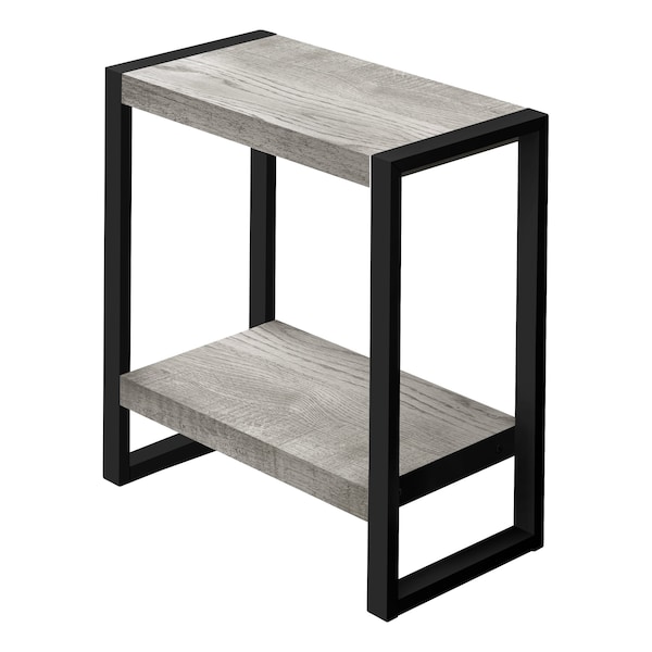 Accent Table, Side, End, Nightstand, Lamp, Living Room, Bedroom, Metal, Laminate, Grey, Black